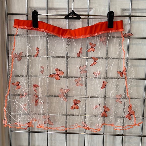 Dresses & Skirts - Orange Butterfly Sheer Skirt